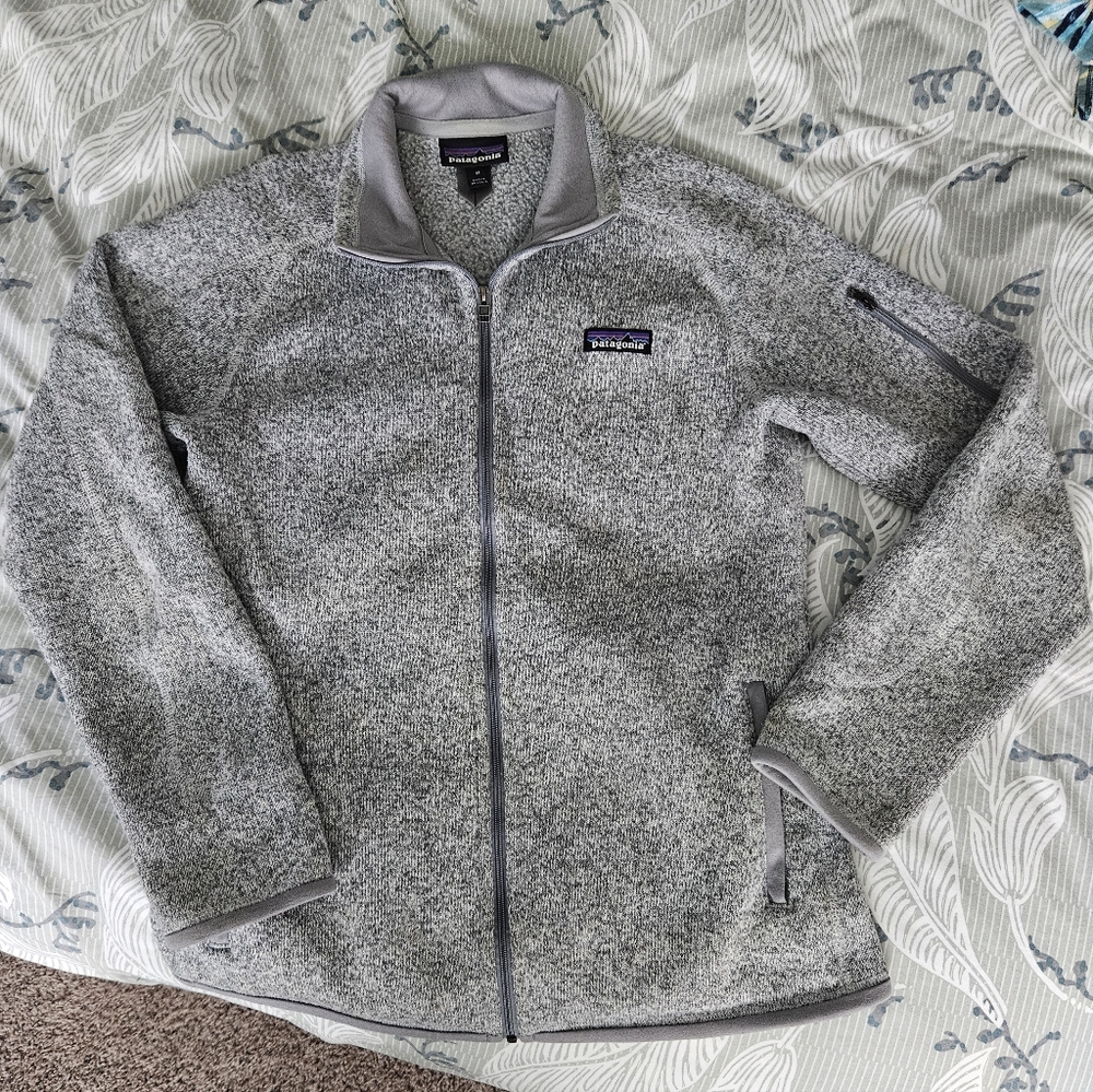 Patagonia Heathered Gray Even Better Full Zip Fleece Jacket